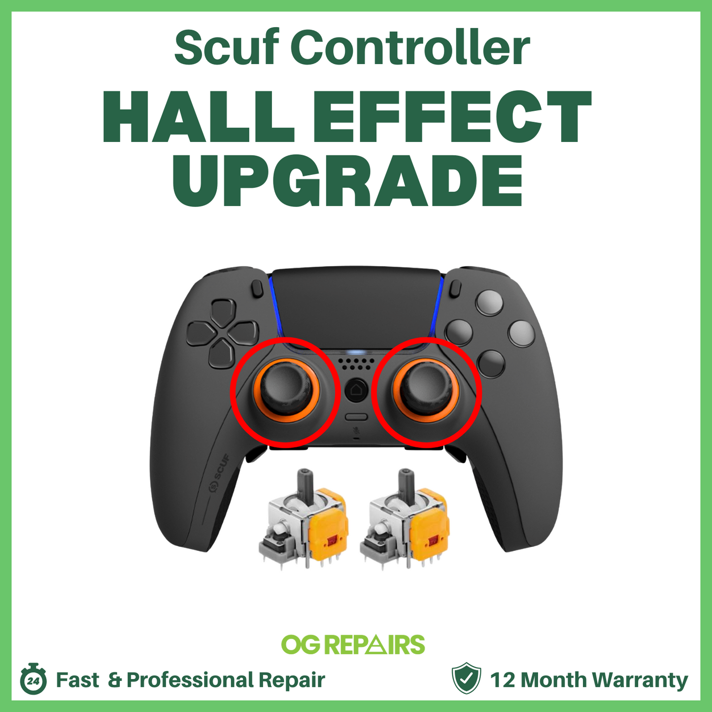 PlayStation 5 Scuf Controller Analog Repair - Hall Effect Upgrade