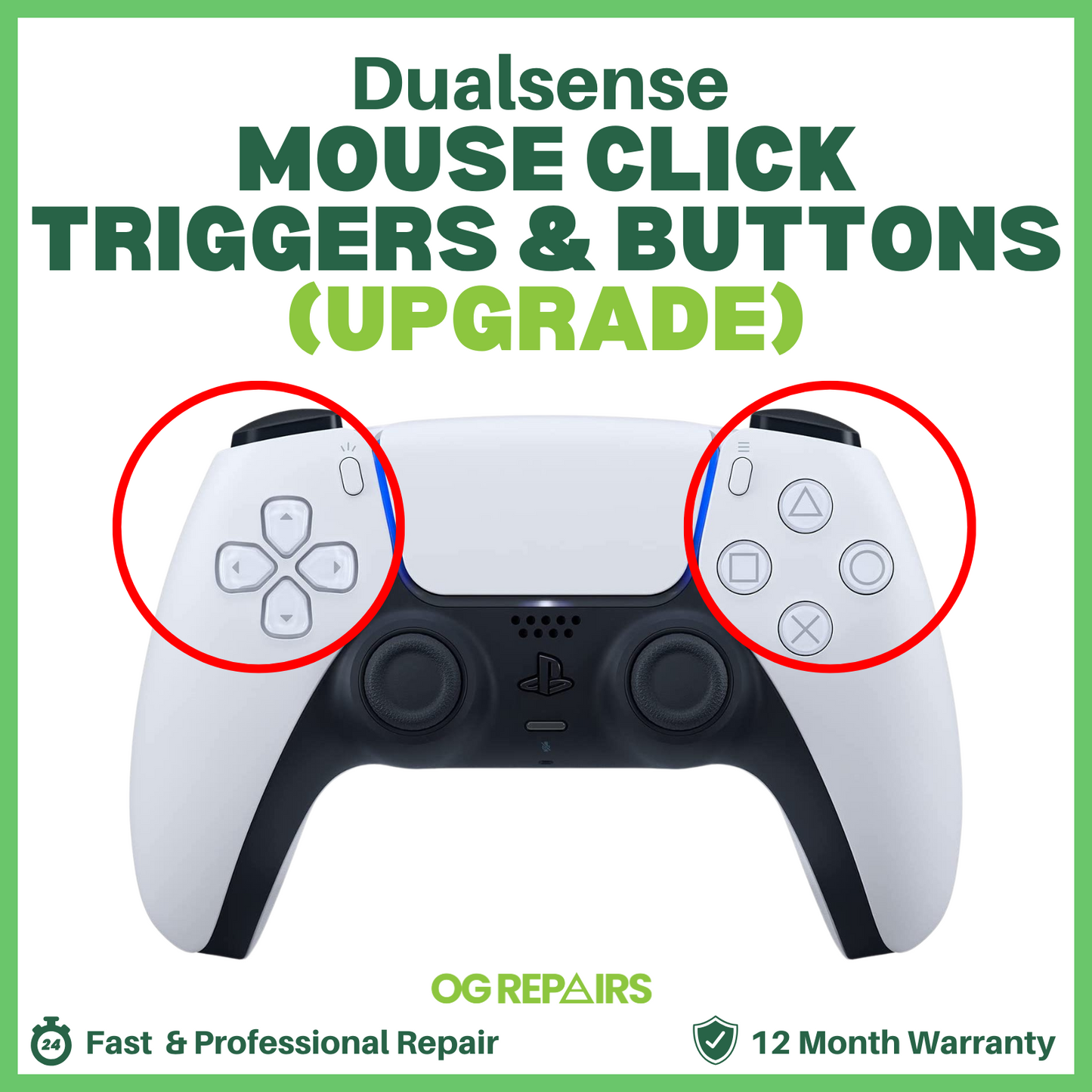 PS5 DualSense Controller Mouse Click Buttons & Triggers Upgrade – Clicky