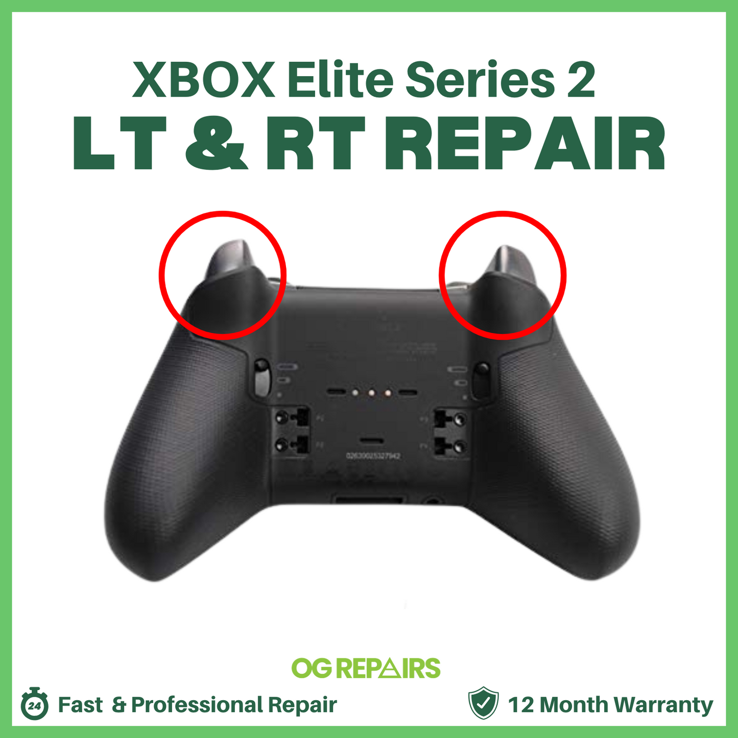 Xbox Elite Series 2 Controller Trigger Repair | LT / RT Replacement for Sticky, Unresponsive Triggers