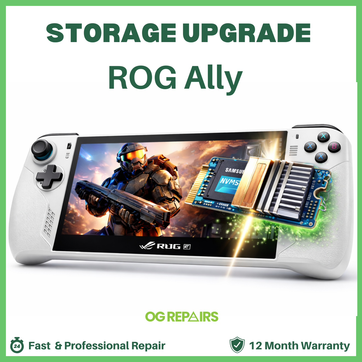 ROG Ally Storage Upgrade (1TB / 2TB) – Includes Heatsink