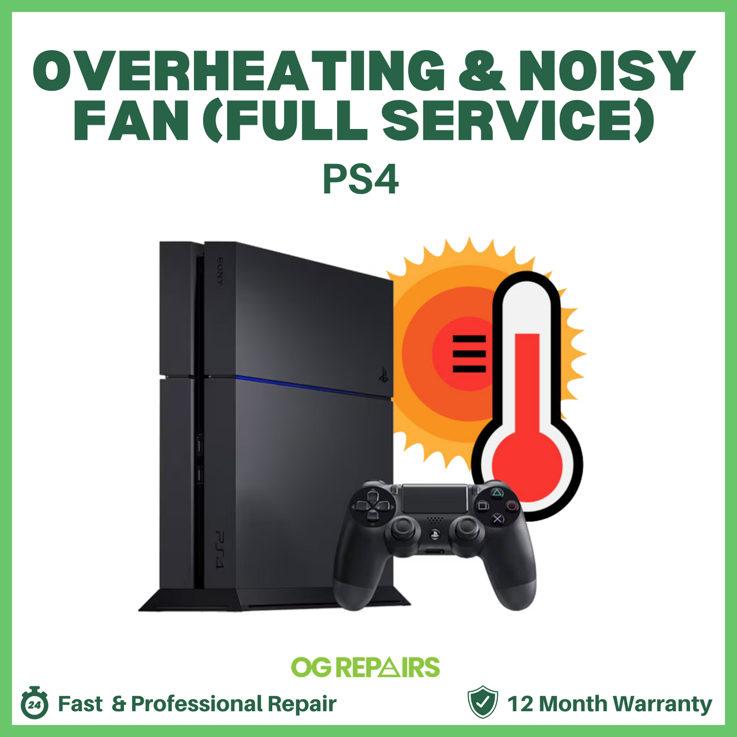PlayStation 4 PS4 Overheating Repair – Deep Clean & Thermal Paste Replacement