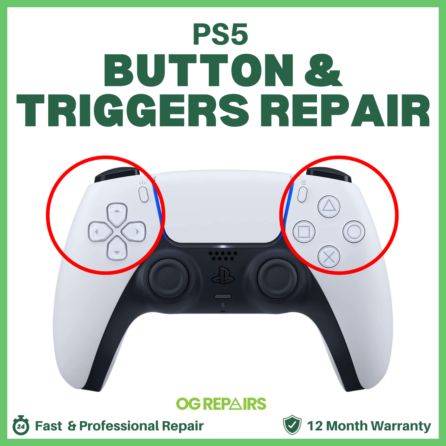 PS5 DualSense Controller Button & Trigger Repair | Fix Sticky, Unresponsive, or Faulty Inputs