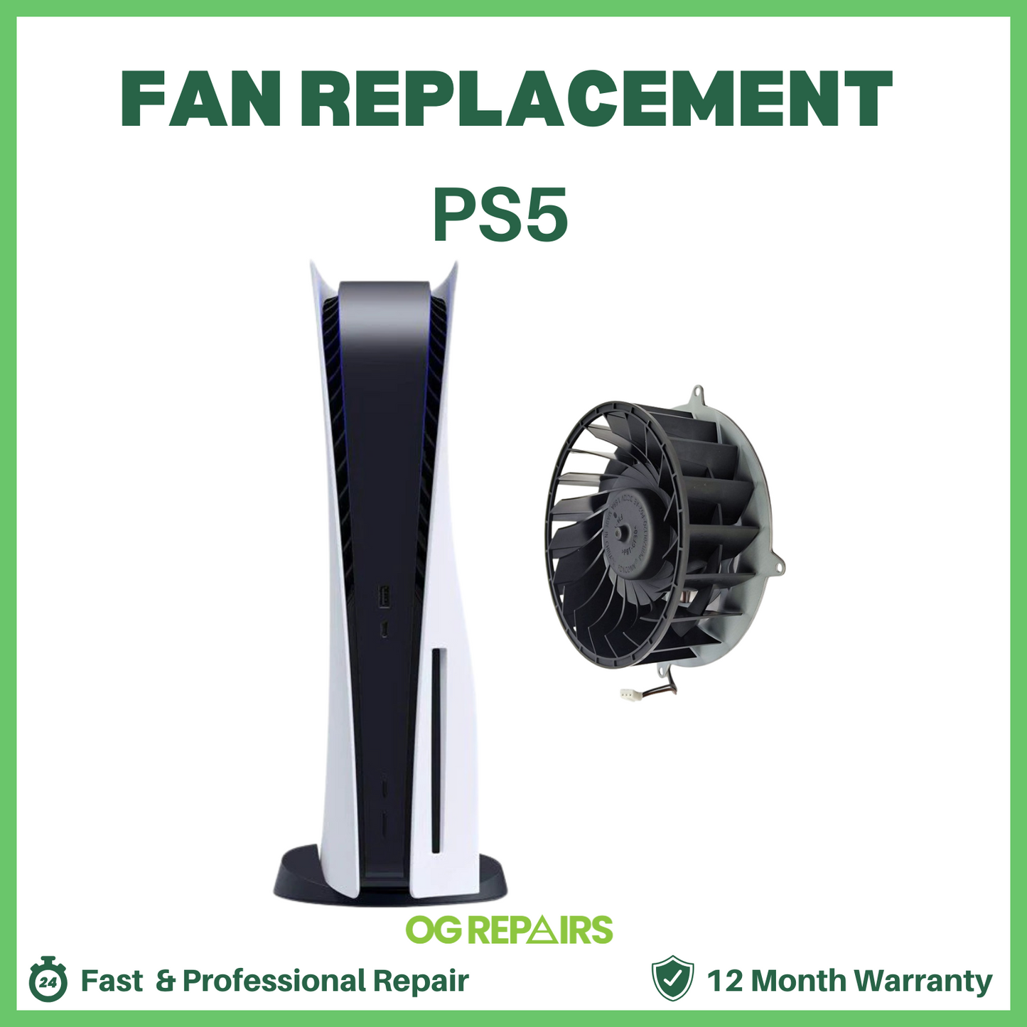 PS5 Fan Replacement Repair – Fix Overheating & Loud Noises