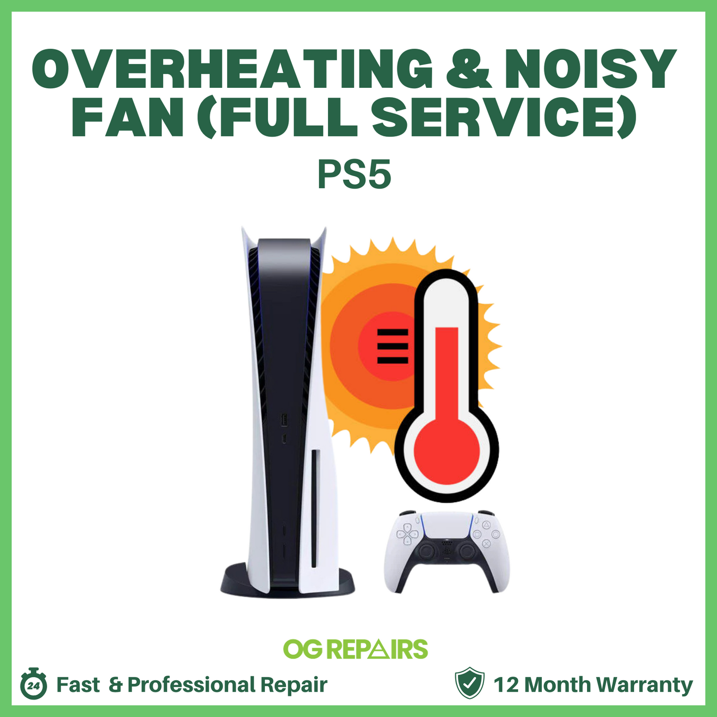 PlayStation 5 PS5 Overheating Repair – Deep Clean & Liquid Metal Replacement