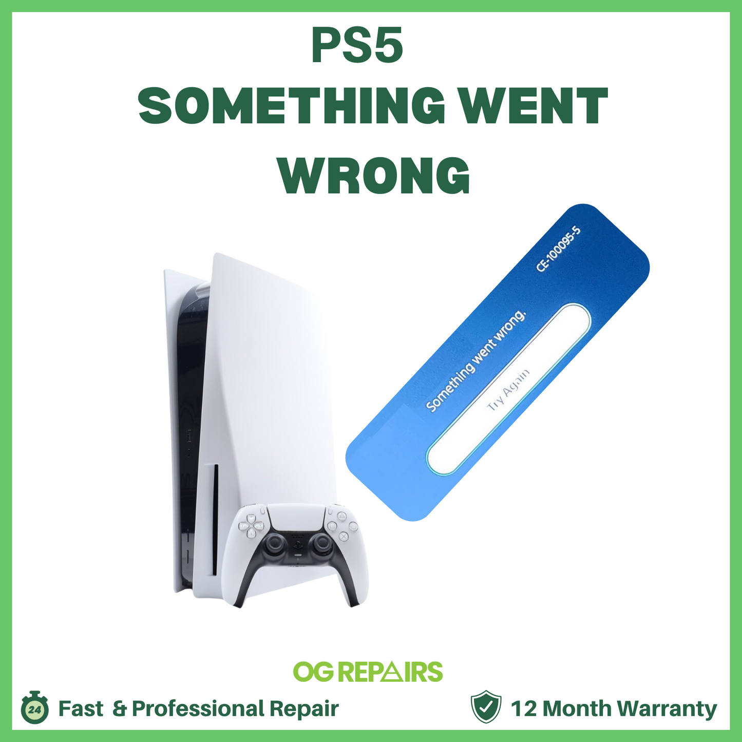 PlayStation 5 PS5 Freezing / Something Went Wrong (CE-100095-5)