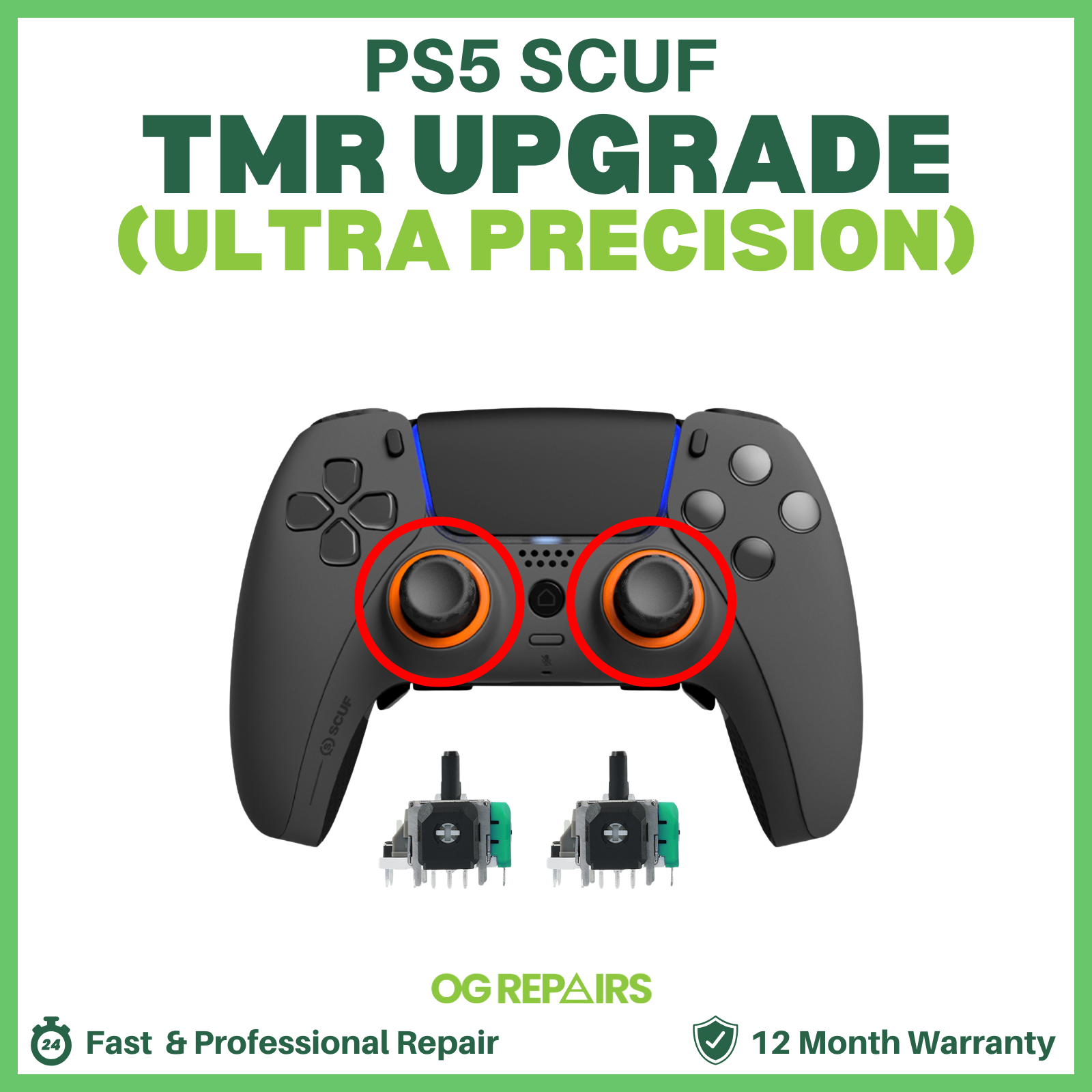 SCUF Reflex PS5 Controller TMR Upgrade Repair – OG Repairs