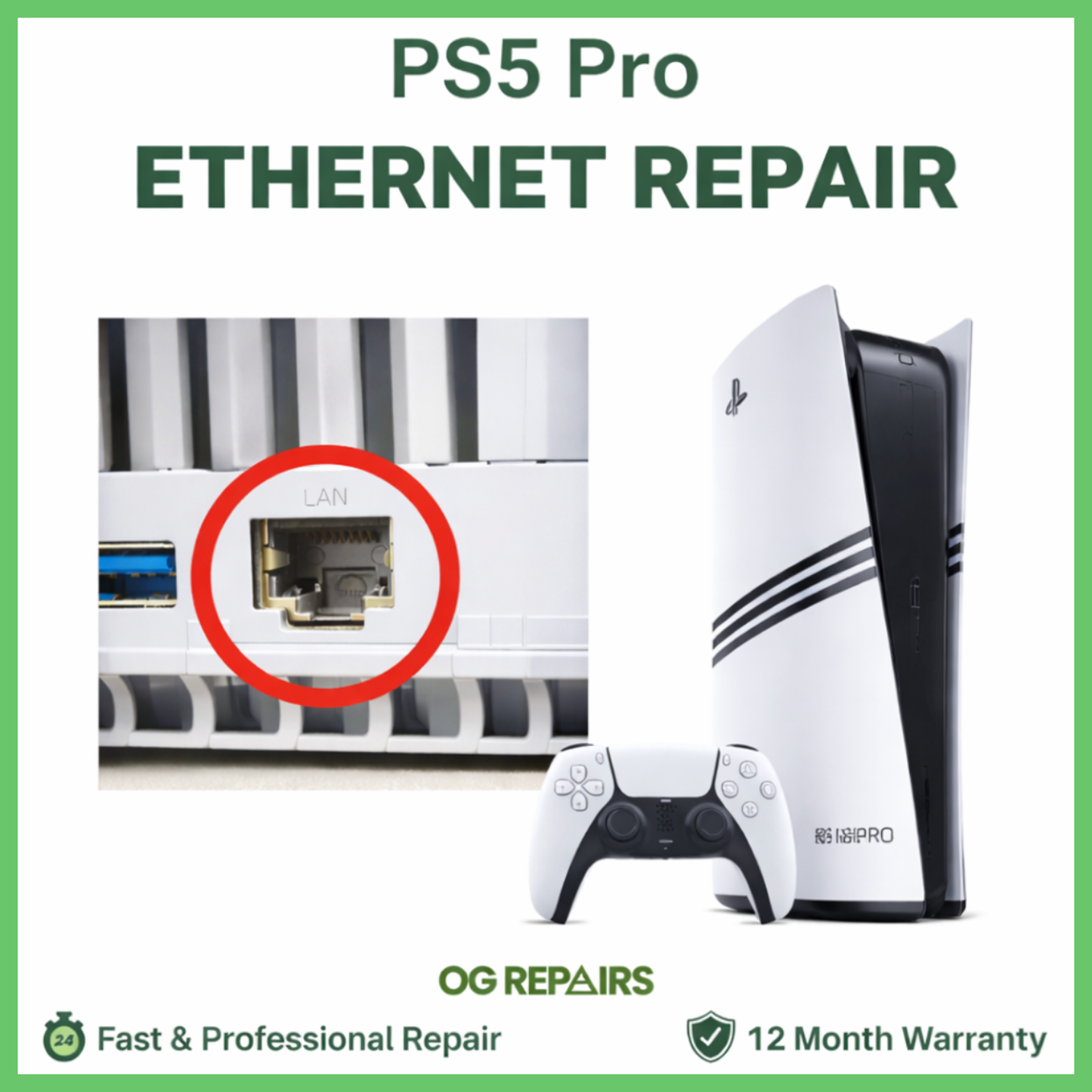 Riparazione Sostituzione Porta Ethernet PS5 – Risolvi Problemi di Connessione LAN Instabile o Assente