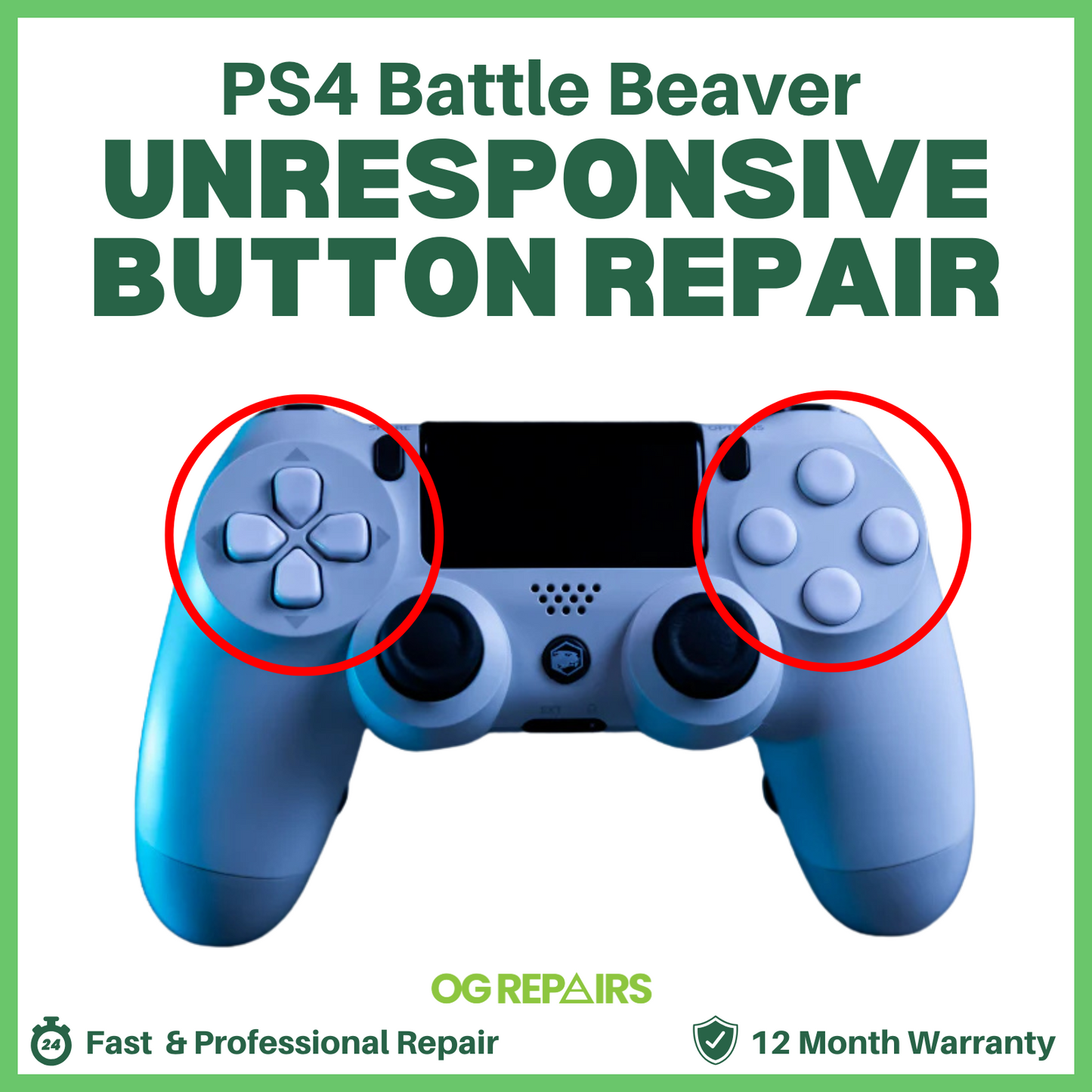 PS4 Battle Beaver Controller Button Repair | Fix Sticky or Unresponsive Buttons