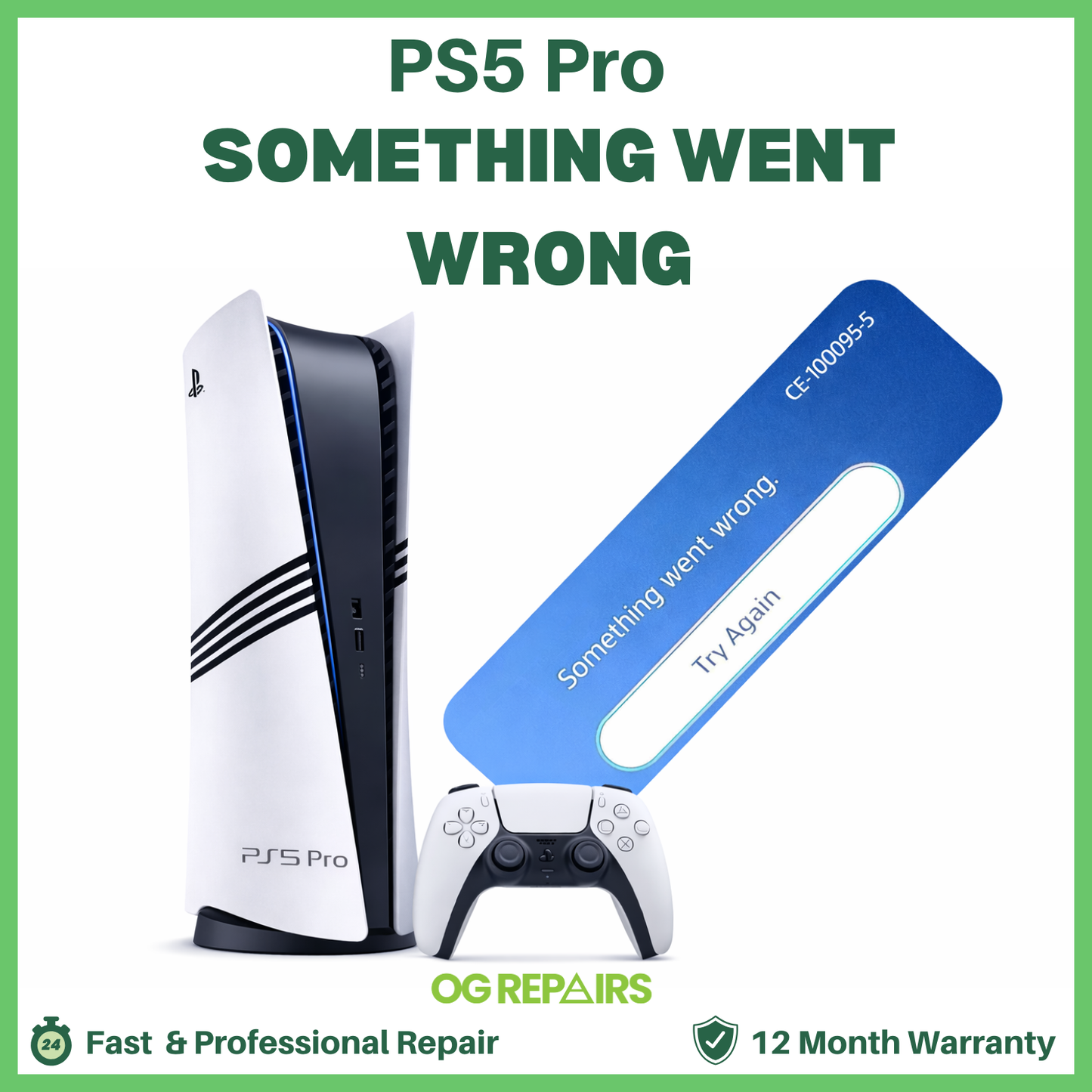 PlayStation 5 PS5 Pro Freezing / Something Went Wrong (CE-100095-5)