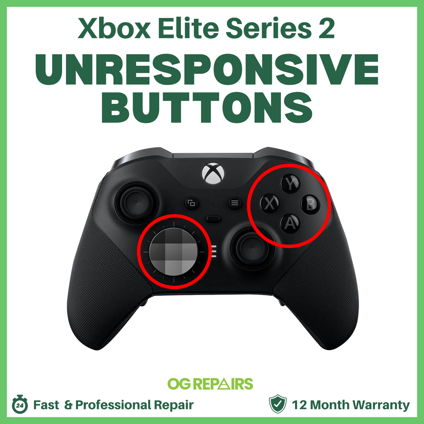 Xbox Elite Series 2 Controller Button Repair – Sticky, Unresponsive, or Broken Buttons Fixed
