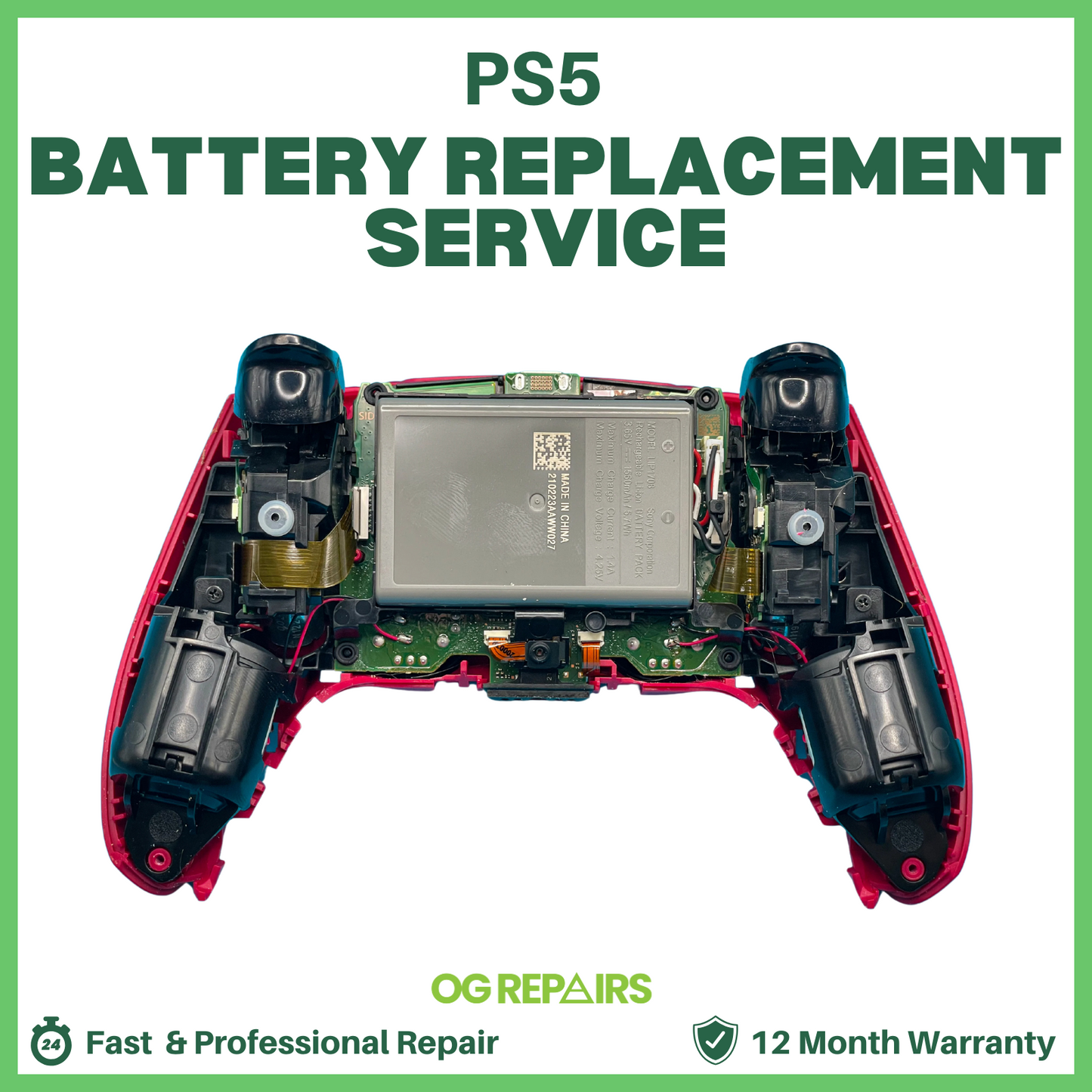 PlayStation 5 PS5 DualSense Controller Battery Replacement Repair