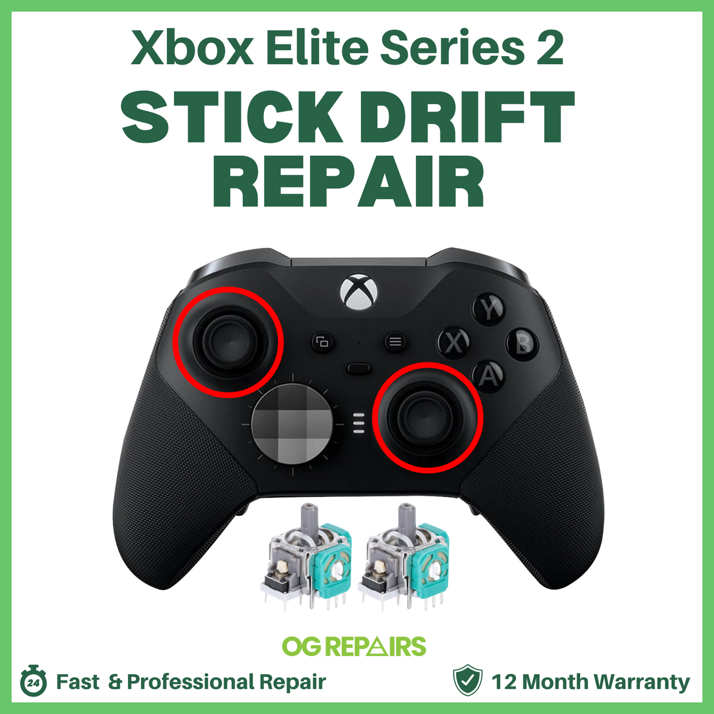 Xbox Elite Series 2 Controller Analog Repair - Stick Drift