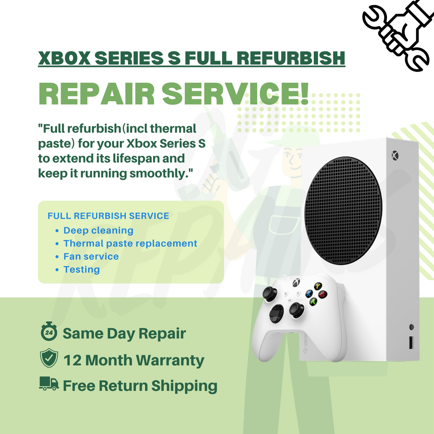 Xbox Series S Recondition Repair Service - Fix Overheating