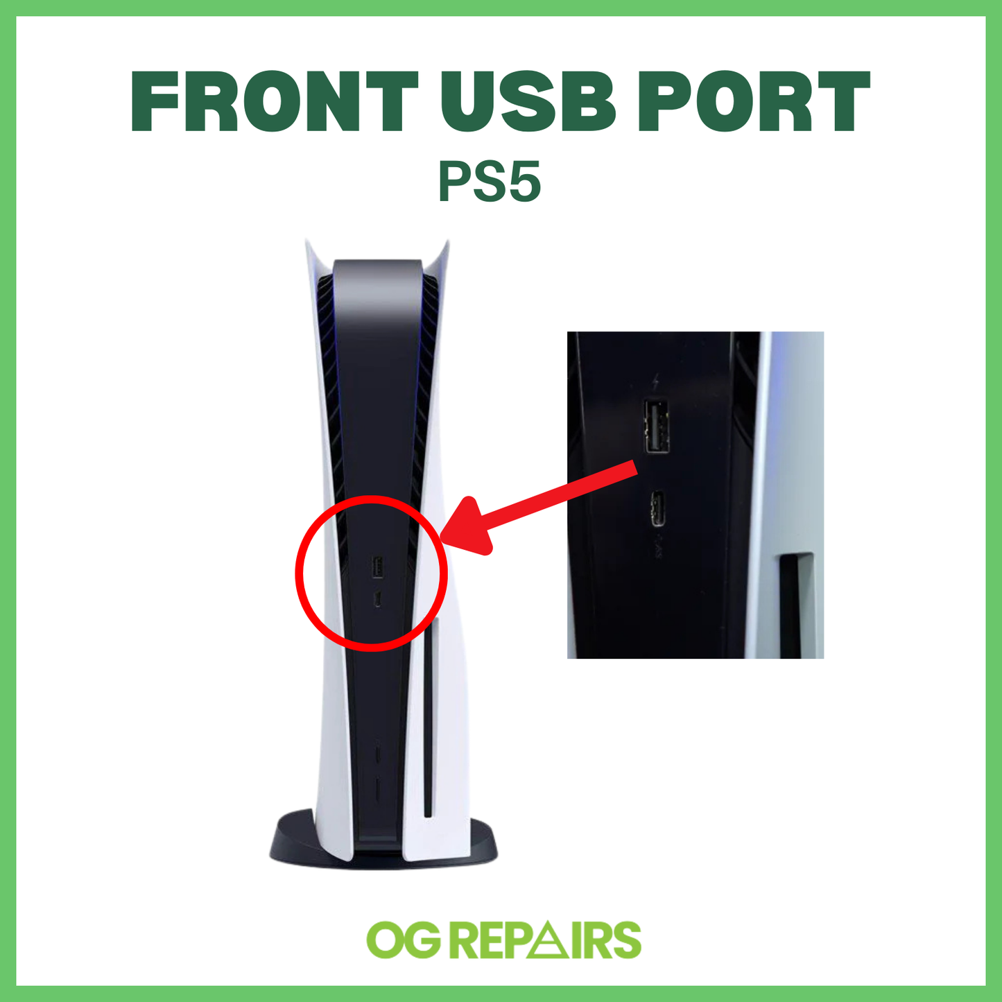 PlayStation 5 PS5 Front USB Port Repair Service