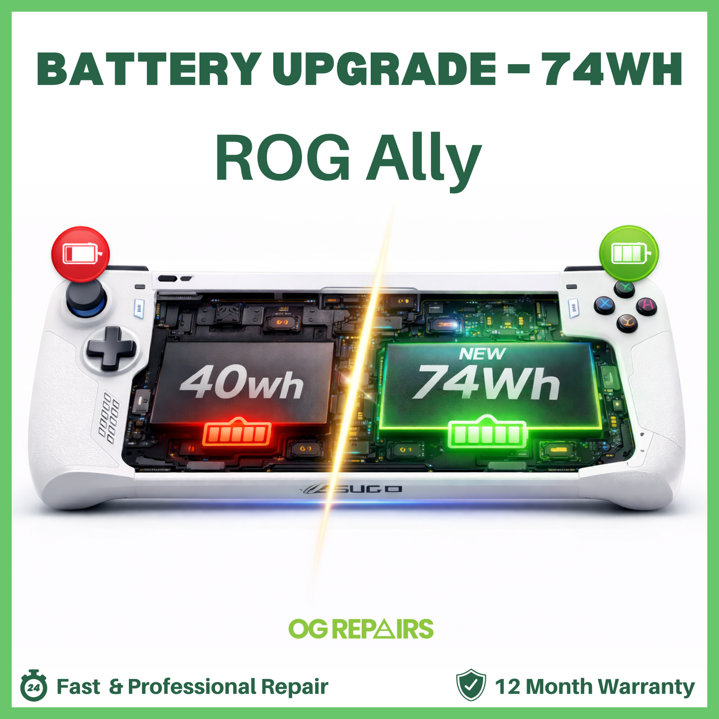 ROG Ally Battery Upgrade – 74Wh
