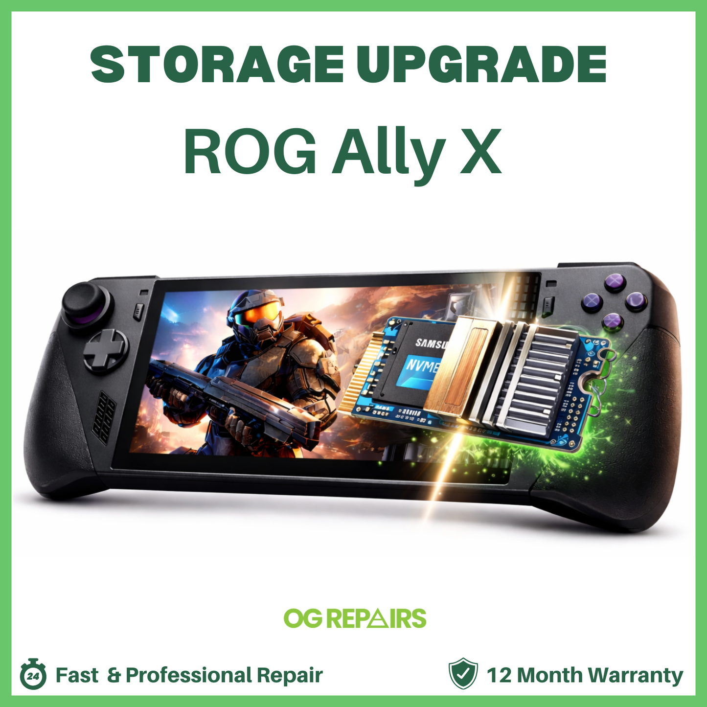 ROG Ally X Storage Upgrade (1TB / 2TB) – Includes Heatsink