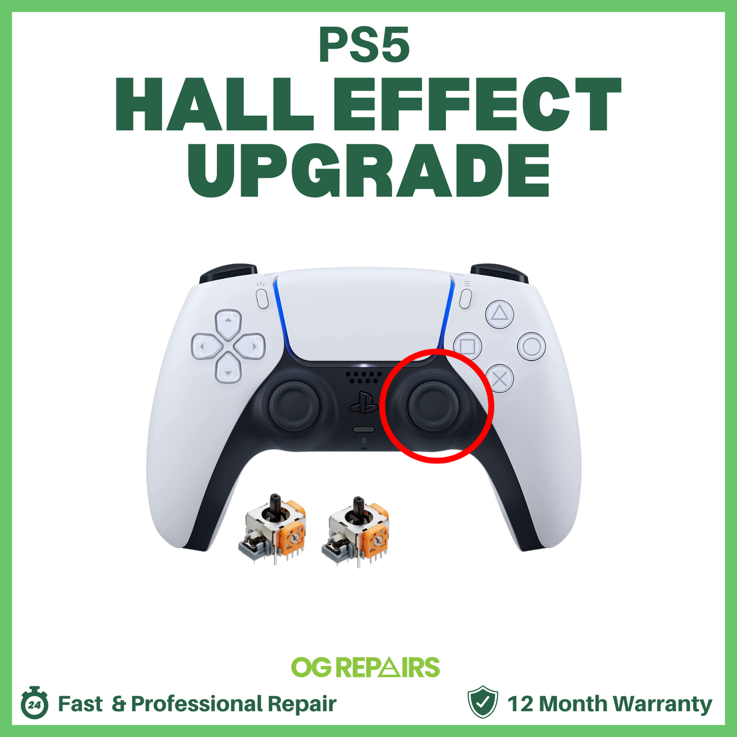 PlayStation 5 Controller Analog Repair - Hall Effect Upgrade