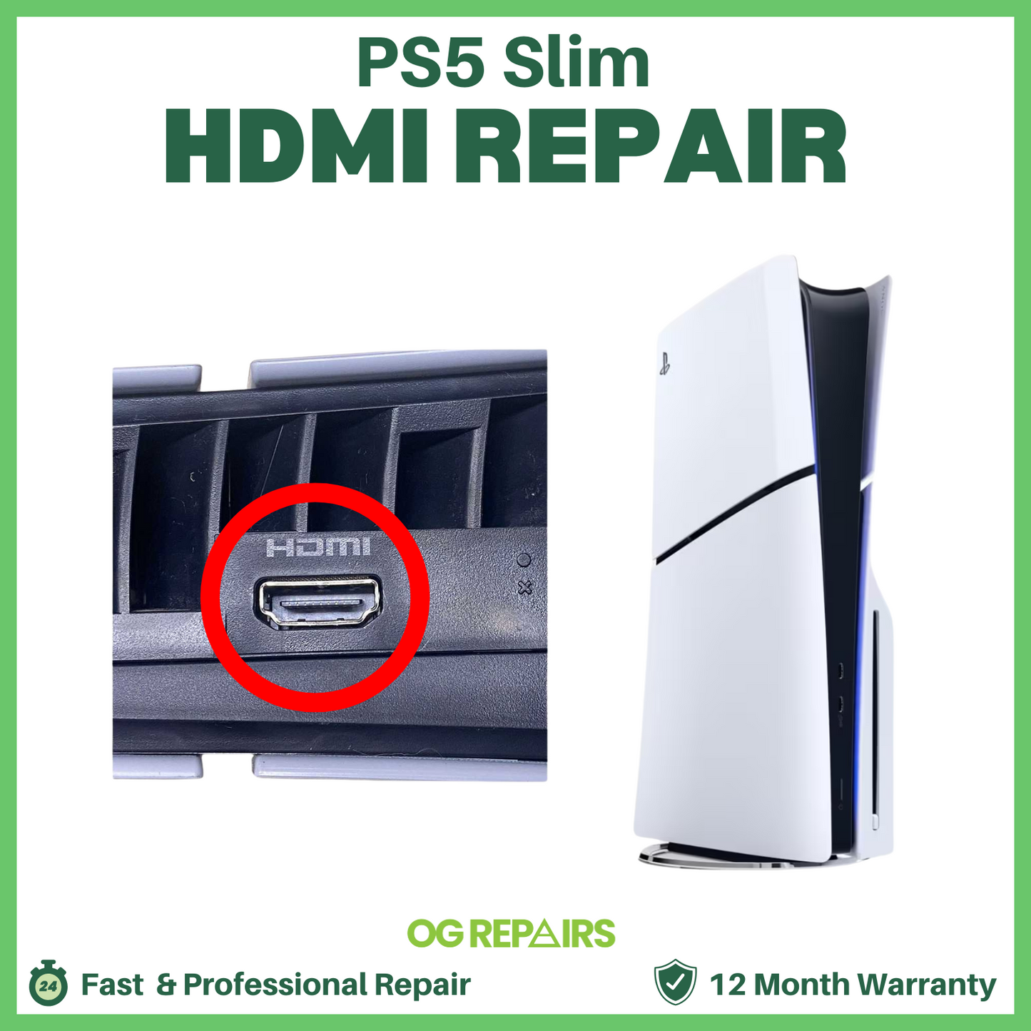 PlayStation 5 PS5 Slim HDMI Port Repair Service