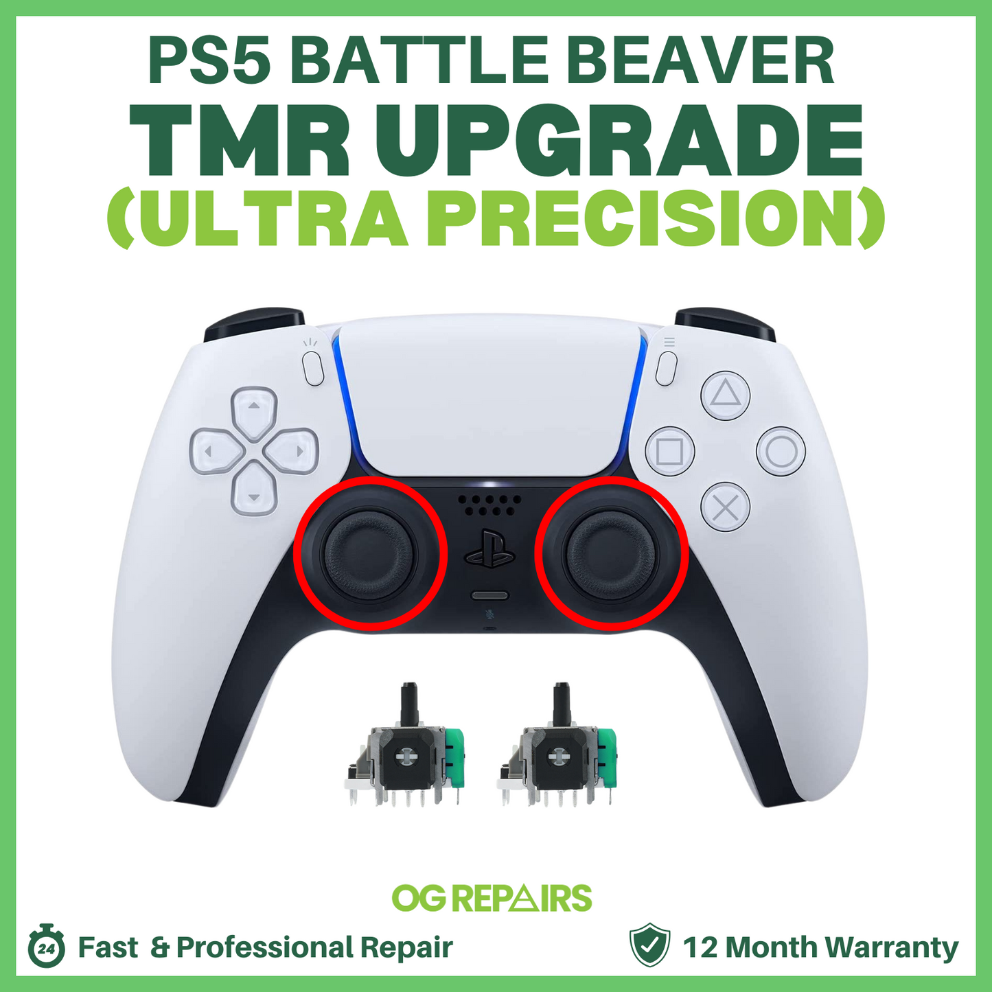 PlayStation 5 PS5 Battle Beaver Controller Analog Repair - Stick Drift
