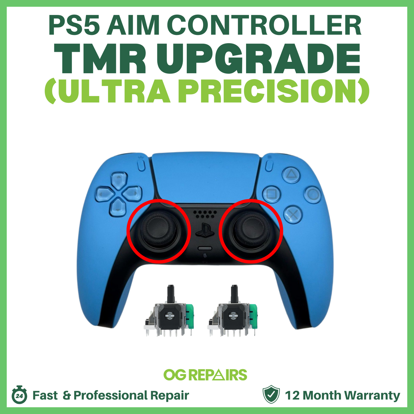 PS5 Aim Controller TMR Electromagnetic Analog Stick Drift Fix & Upgrade (Ultra Precision)