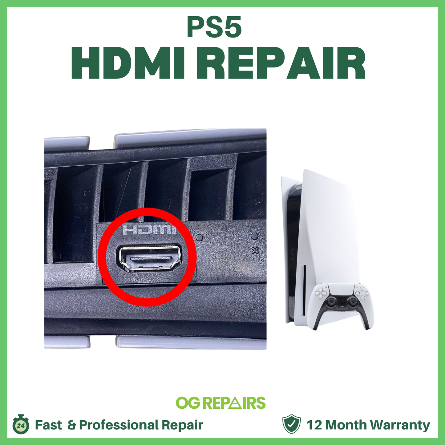 PlayStation 5 PS5 HDMI Port Repair Service