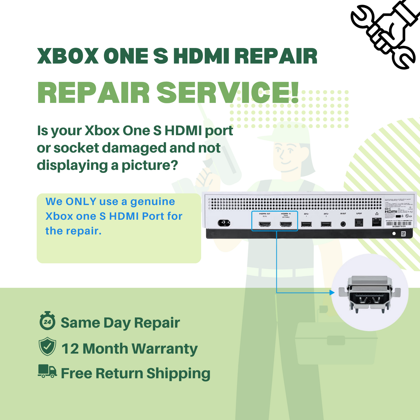 Xbox One S HDMI Port Repair Service