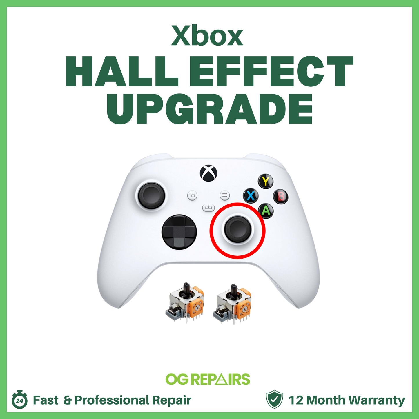 Xbox One & Series S/X Controller Analog Repair - Hall Effect Upgrade