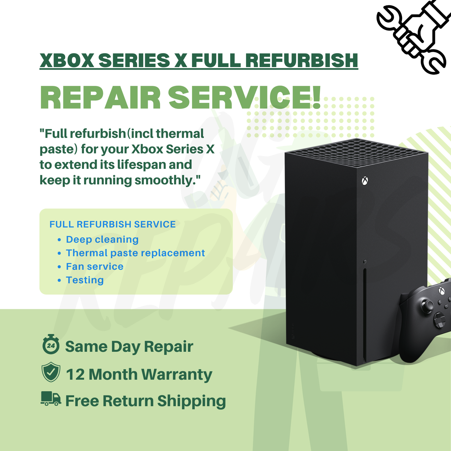 Xbox Series X Recondition Repair Service - Fix Overheating